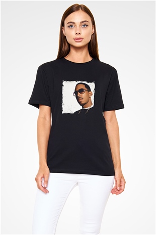 Ludacris Baskılı Unisex Siyah Tişört