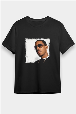 Ludacris Baskılı Unisex Siyah Tişört