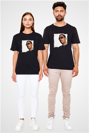 Ludacris Baskılı Unisex Siyah Tişört