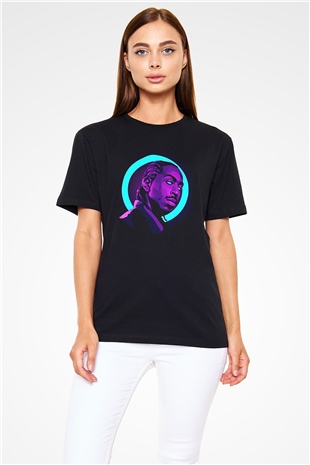 Ludacris Baskılı Unisex Siyah Tişört - Tshirt