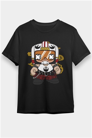 Luke Skypunk Baskılı Siyah Unisex Tişört