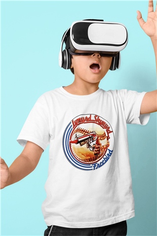 Lynyrd Skynyrd Baskılı Beyaz Unisex Çocuk Tişört