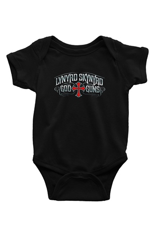Lynyrd Skynyrd Baskılı Siyah Bebek Body - Zıbın