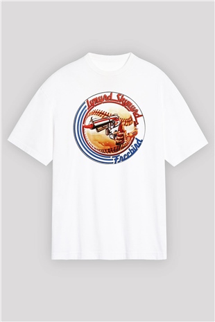 Lynyrd Skynyrd Beyaz Unisex Oversize Tişört T-Shirt