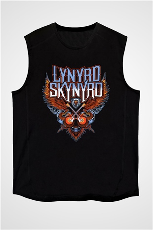Lynyrd Skynyrd Siyah Unisex Kolsuz Tişört