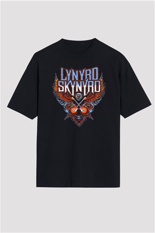 Lynyrd Skynyrd Siyah Unisex Oversize Tişört T-Shirt