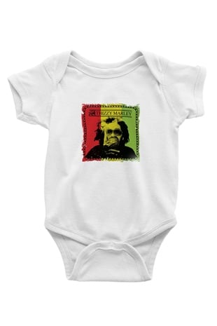 Mac Dre Baskılı Unisex Beyaz Bebek Body - Zıbın