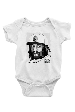 Mac Dre Beyaz Bebek Body - Zıbın