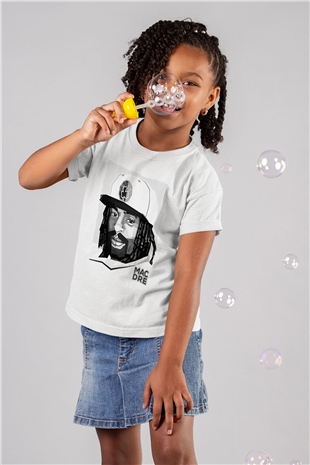 Mac Dre Beyaz Unisex Çocuk Tişört