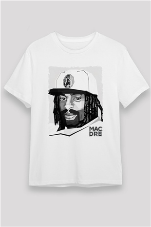 Mac Dre Beyaz Unisex Tişört T-Shirt - TişörtFabrikası