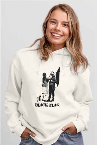 Machine Gun Kelly Beyaz Unisex Kapşonlu Sweatshirt