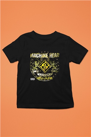 Machine Head Baskılı Siyah Unisex Çocuk Tişört