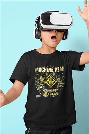 Machine Head Baskılı Siyah Unisex Çocuk Tişört