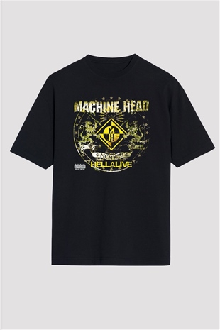 Machine Head Siyah Unisex Oversize Tişört T-Shirt