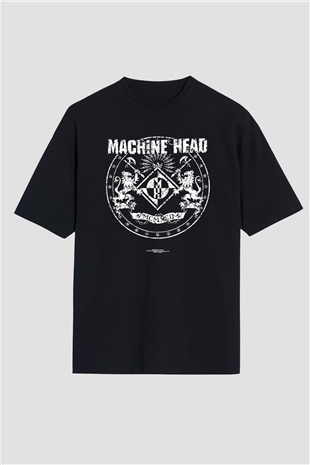 Machine Head Siyah Unisex Oversize Tişört T-Shirt