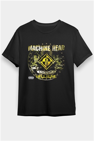 Machine Head Siyah Unisex Tişört T-Shirt - TişörtFabrikası