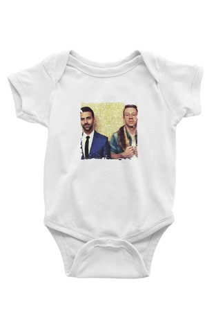 Macklemore Baskılı Unisex Beyaz Bebek Body - Zıbın