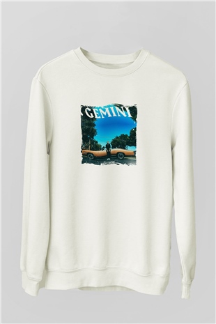 Macklemore Baskılı Unisex Beyaz Sweatshirt