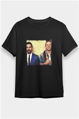 Macklemore Baskılı Unisex Siyah Tişört