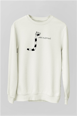 Macklemore Beyaz Unisex Sweatshirt