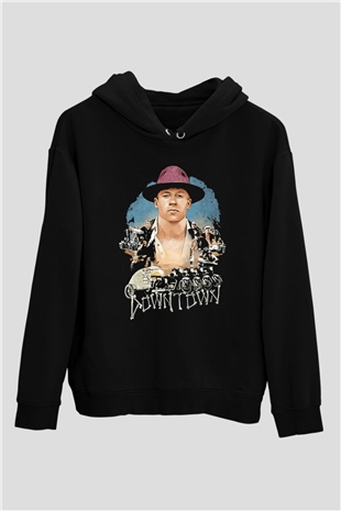 Macklemore Siyah Unisex Kapüşonlu Sweatshirt