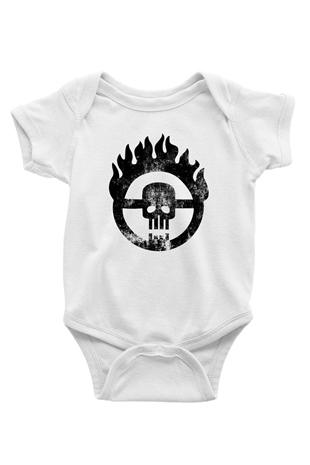 Mad Max Baskılı Beyaz Unisex Bebek Body - Zıbın