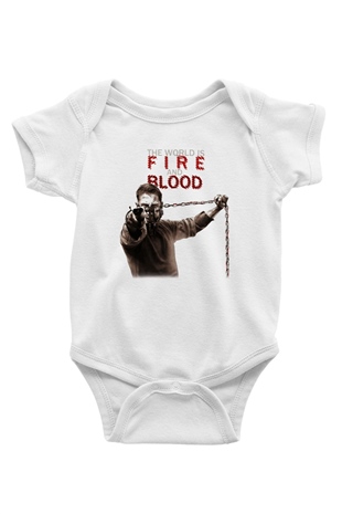 Mad Max Baskılı Beyaz Unisex Bebek Body - Zıbın