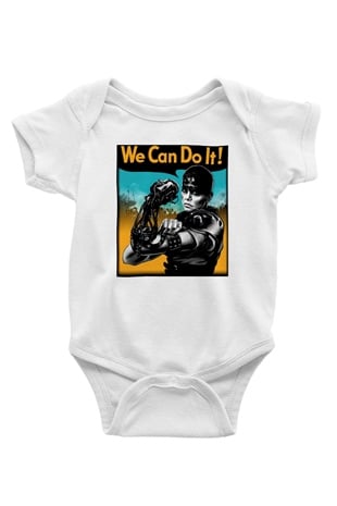 Mad Max Baskılı Beyaz Unisex Bebek Body - Zıbın
