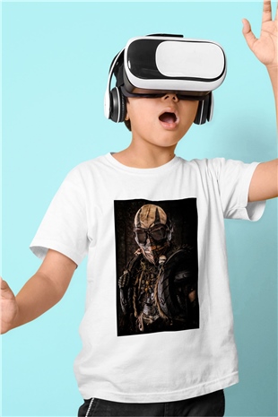 Mad Max Baskılı Beyaz Unisex Çocuk Tişört