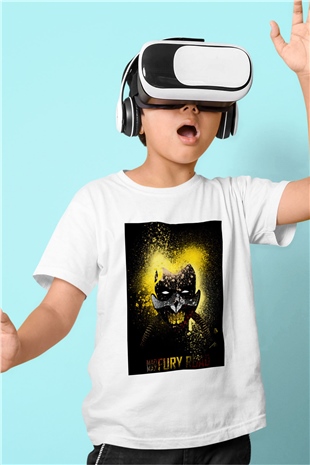 Mad Max Baskılı Beyaz Unisex Çocuk Tişört