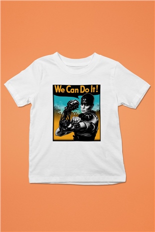 Mad Max Baskılı Beyaz Unisex Çocuk Tişört