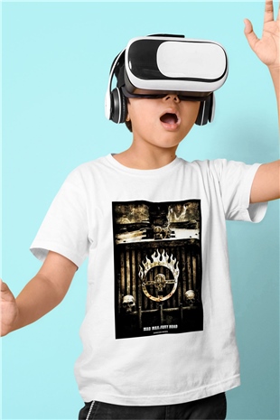 Mad Max Baskılı Beyaz Unisex Çocuk Tişört