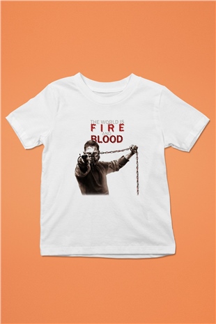 Mad Max Baskılı Beyaz Unisex Çocuk Tişört