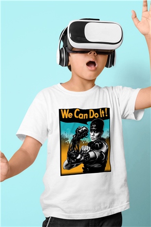 Mad Max Baskılı Beyaz Unisex Çocuk Tişört