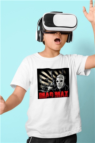 Mad Max Baskılı Beyaz Unisex Çocuk Tişört