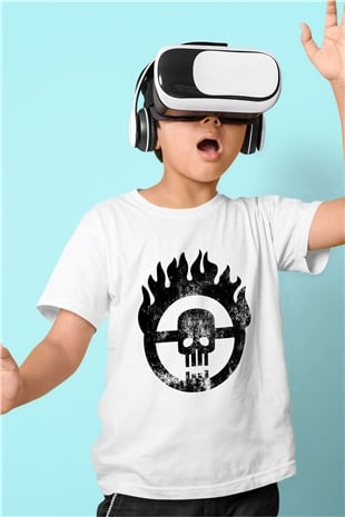 Mad Max Baskılı Beyaz Unisex Çocuk Tişört