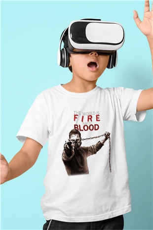 Mad Max Baskılı Beyaz Unisex Çocuk Tişört