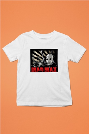 Mad Max Baskılı Beyaz Unisex Çocuk Tişört