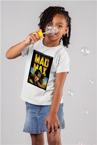 Mad Max Baskılı Beyaz Unisex Çocuk Tişört