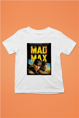 Mad Max Baskılı Beyaz Unisex Çocuk Tişört
