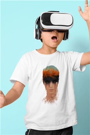 Mad Max Baskılı Beyaz Unisex Çocuk Tişört