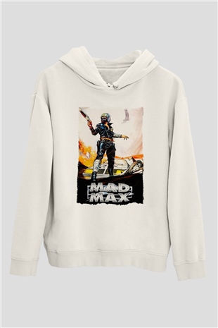 Mad Max Beyaz Unisex Hoodie