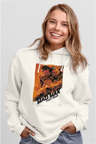 Mad Max Beyaz Unisex Hoodie