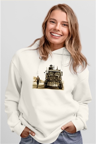 Mad Max Beyaz Unisex Hoodie