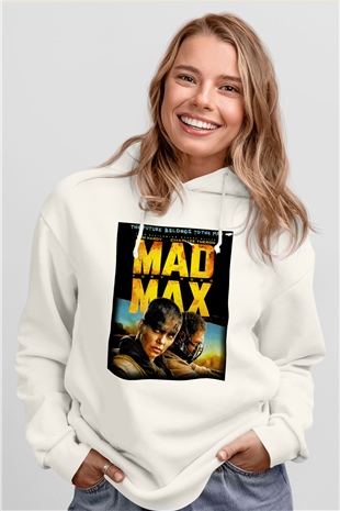 Mad Max Beyaz Unisex Hoodie