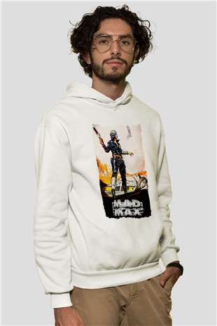 Mad Max Beyaz Unisex Hoodie