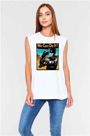 Mad Max Beyaz Unisex Kolsuz Tişört