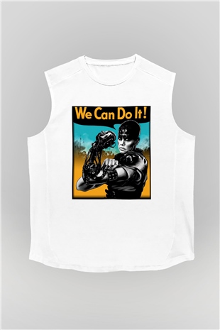 Mad Max Beyaz Unisex Kolsuz Tişört