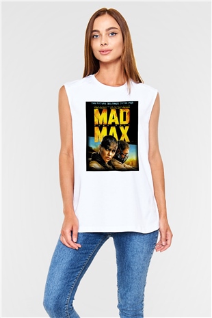 Mad Max Beyaz Unisex Kolsuz Tişört