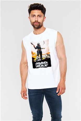 Mad Max Beyaz Unisex Kolsuz Tişört